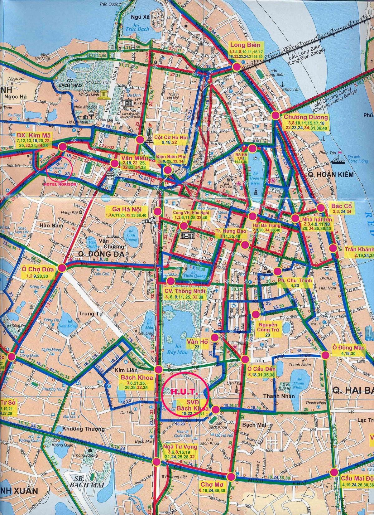 Mappa di hanoi bus 17 via