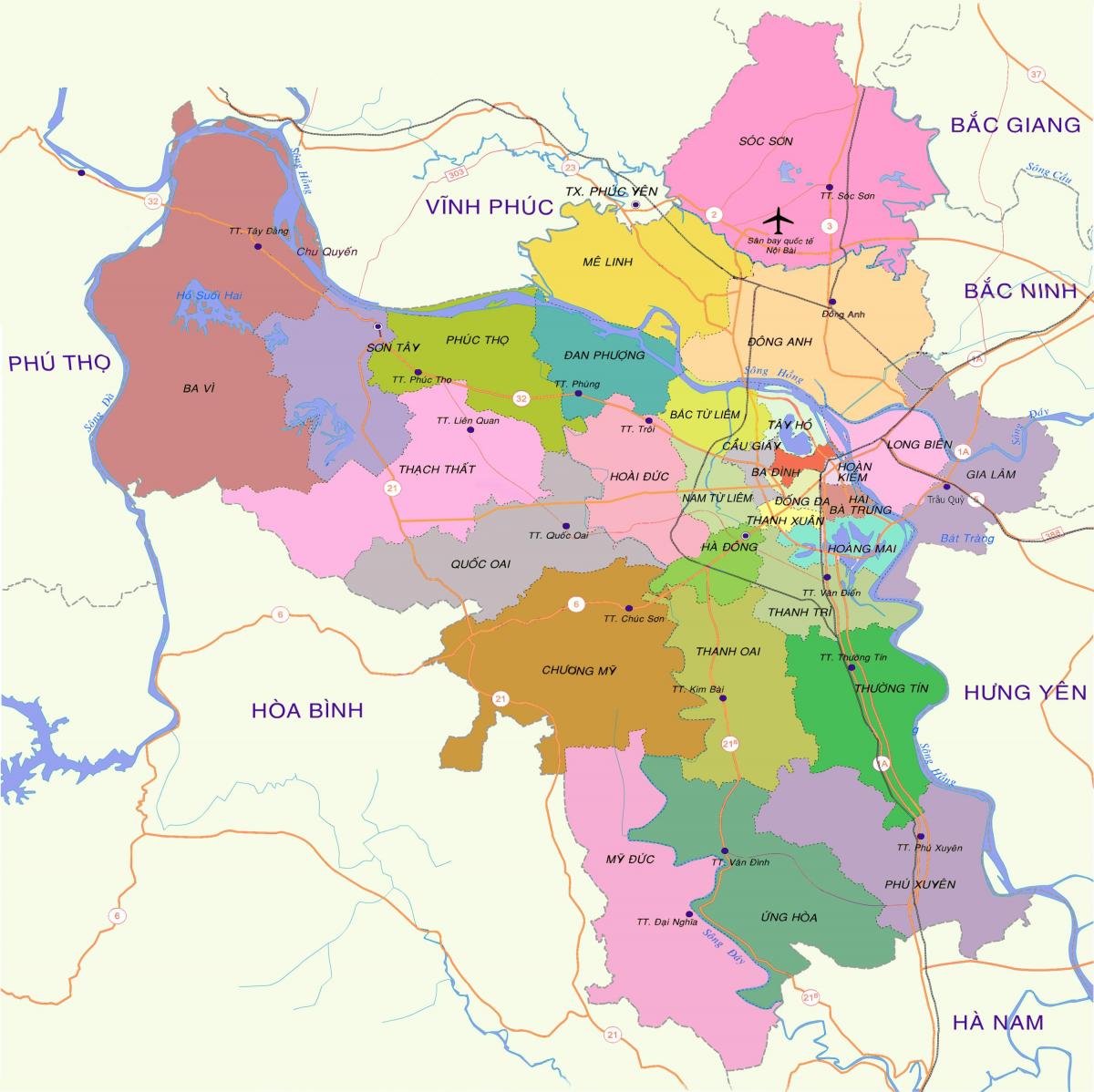 Mappa di hanoi distretto