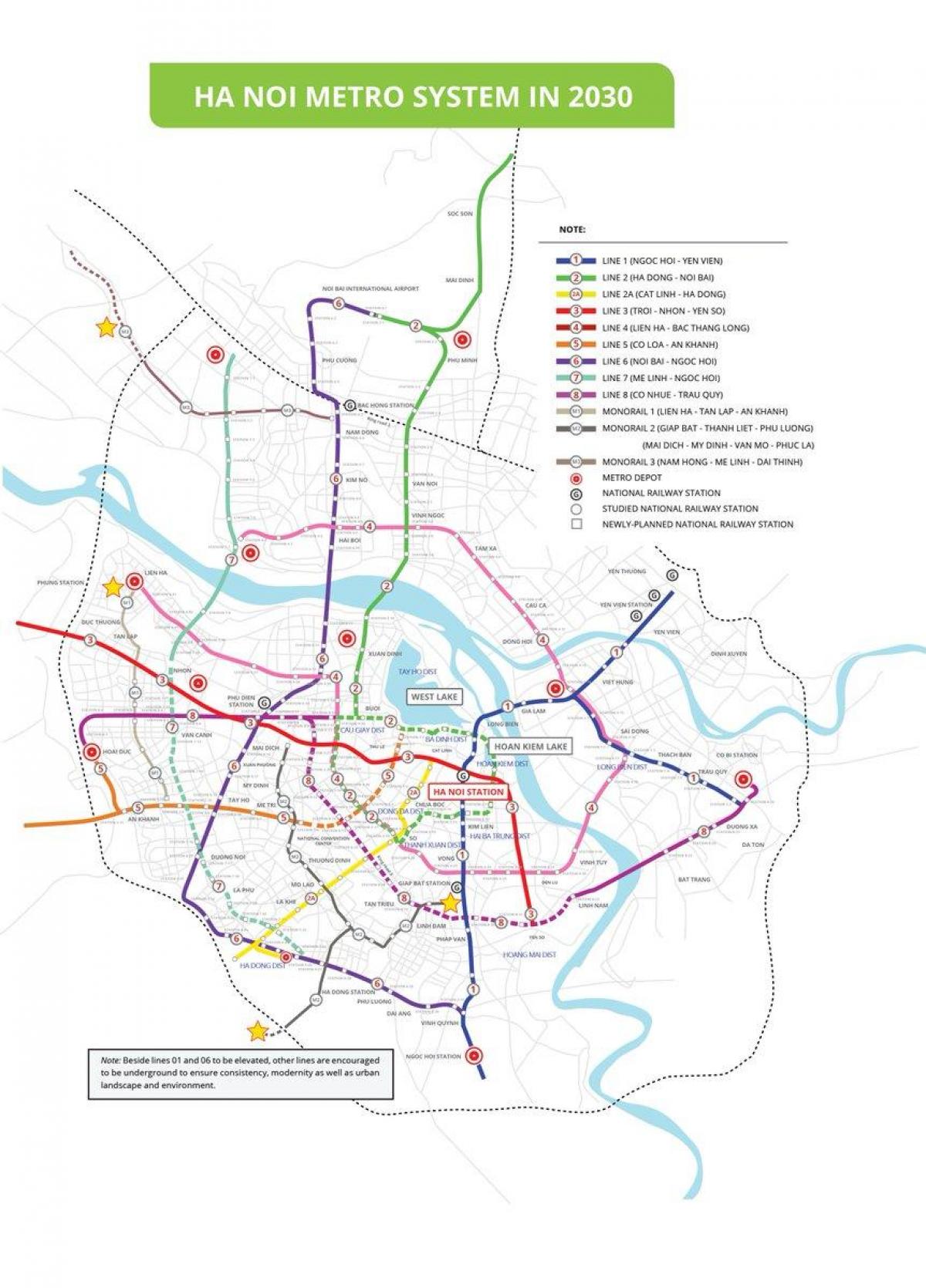 Mappa di hanoi metro