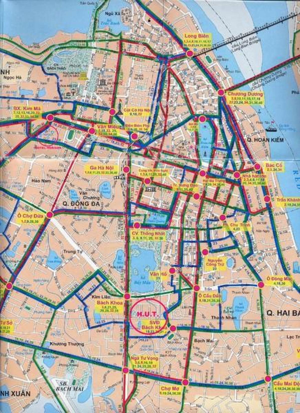 hanoi linee di autobus mappa
