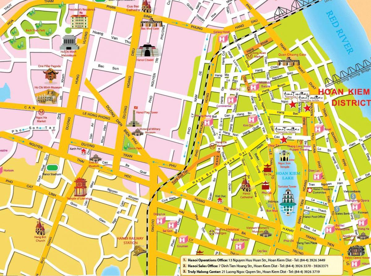 il quartiere vecchio di hanoi mappa turistica