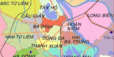 Mappa di ha dong quartiere di hanoi