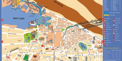 Mappa di hanoi quartiere a luci rosse