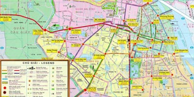 Mappa di hanoi trasporto pubblico