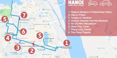 Hanoi francese visita del quartiere mappa