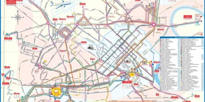 Mappa della città di hanoi, vietnam