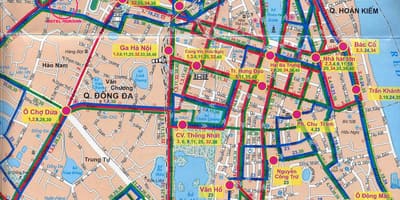 Mappa della città di hanoi bus